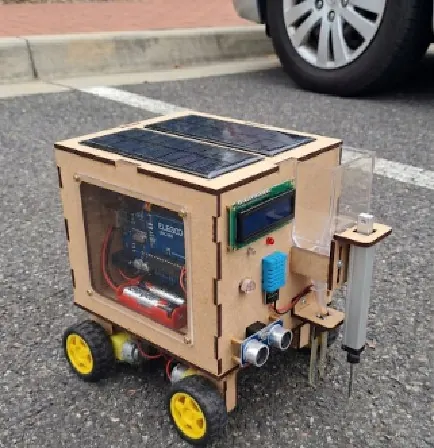 Solar Planter Front View